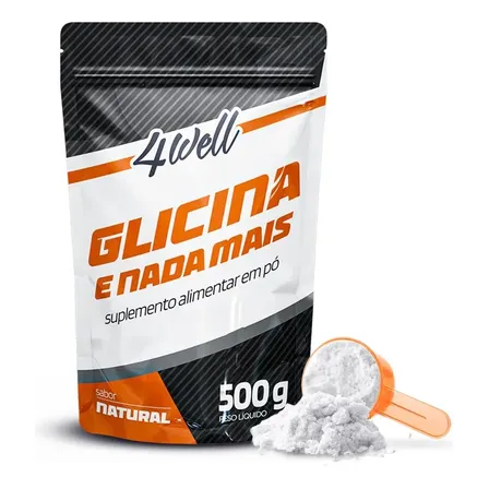 Glicina 4Well 500g Suplemento em Pó Sem Sabor