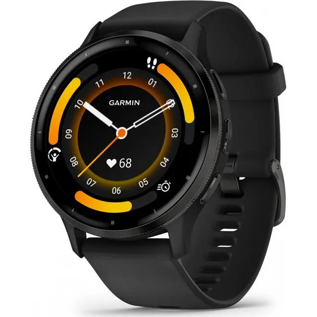 Smartwatch Venu 3 Reloj Garmin Amoled Musica Llamadas 45mm Caja Negro Bisel Negro Diseño de la malla Quick release