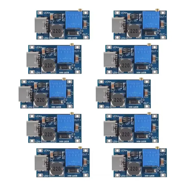 10 Módulos Elevador Mt3608 Dc-dc Usb-c 2a 28v Ajustable