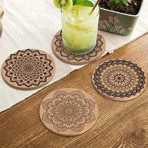 Posavaso Corcho Absorbente Para Bebida Soporte Casa Sala
