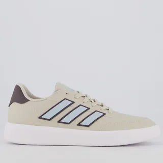 TĂȘnis adidas Courtblock Bege E Azul TĂȘnis adidas Courtblock Bege E Azul
