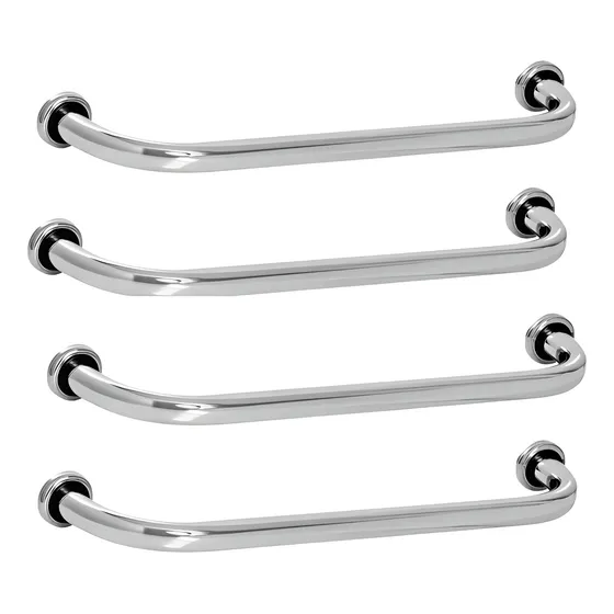 Kit 4 Barras Alças Apoio Suporte 80cm Idoso Deficiente Pne