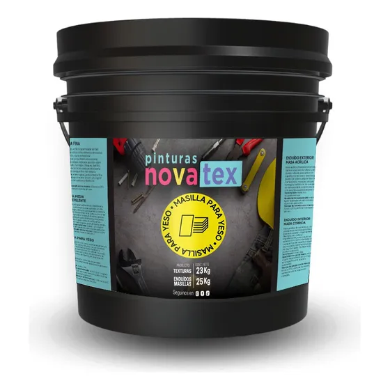 Masilla Para Yeso Novatex En Balde 25 Kg