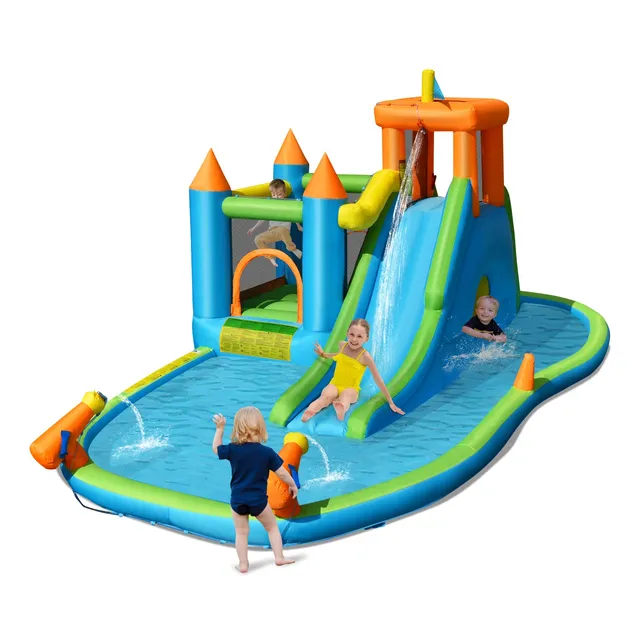 Honey Joy Tobogan Acuatico Inflable Casa Hinchable 8 1 Cañon