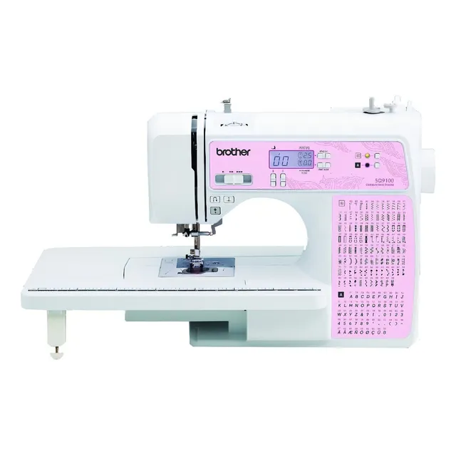 Máquina de coser recta Brother portable color blanco/rosa 220V