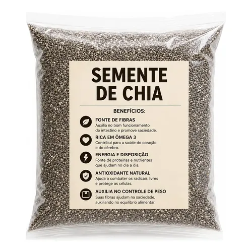 Mix Sementes Linhaça Dourada E Semente Chia 1kg | MercadoLivre
