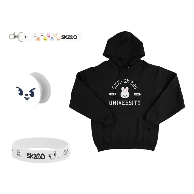 Kit Buzo Frisado Y Accesorios - Skzoo University Stray Kids