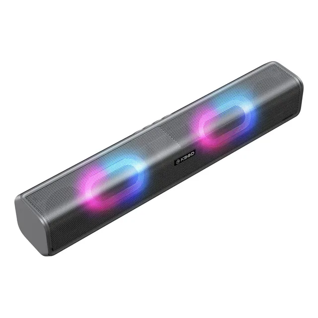 Barra Bocina Portátil Soundbar Kbod Kb-bc80 Color Gris Tipo Barra Con Luz Led Rgb 2.1ch Bluetooth Usb Sonido Envolvente 360 Parlante Speaker Subwoofer Conexión Rapida Wireless Bluetooth Alta Calidad