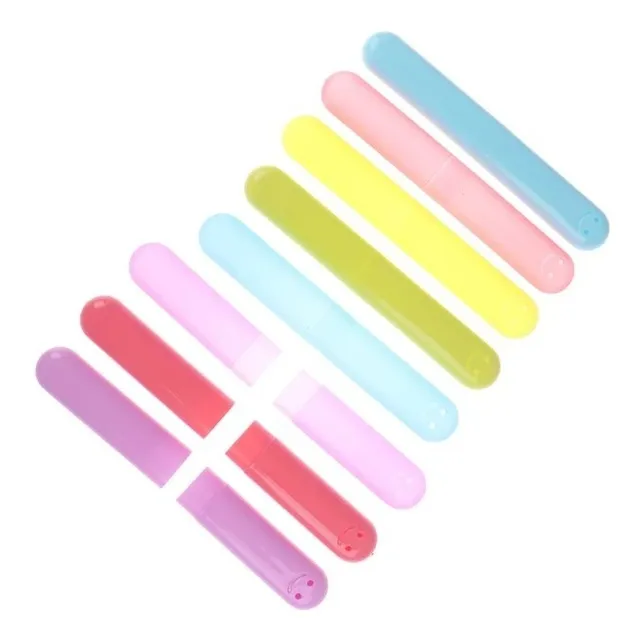 Par De Estuche Para Cepillo De Dientes Portátil Cara Feliz
