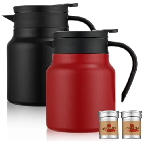 2pcs 34oz Carafe De Café Termal Para Mantener Y3sfj