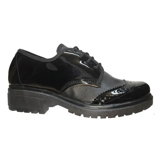 Zapato De Dama Acordonado En Charol Y Pu, Art. 886