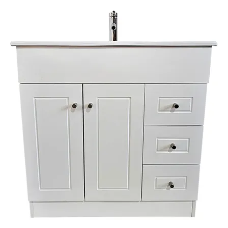Mueble Vanitorio 80x47 Cm Termolaminado Blanco, Completo /ms