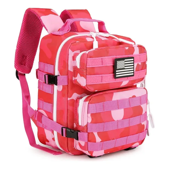 Mini Mochila Bolso Táctico Bandolero Gym Camuflado Parches