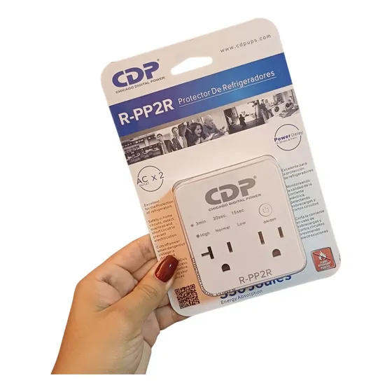 Protector Y Supresor De Picos Cdp 1800w 15amp 2 Tomas 120vca
