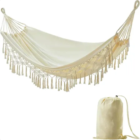 Hamaca Colgante Hamacas De Jardin Silla Amaca Hamaca Terraza Silla Hamaca Colgante Algodon 250x80cm 1 Persona Hamacas Colgantes Para Exteriores Estilo Boho 1 Plaza Okshop
