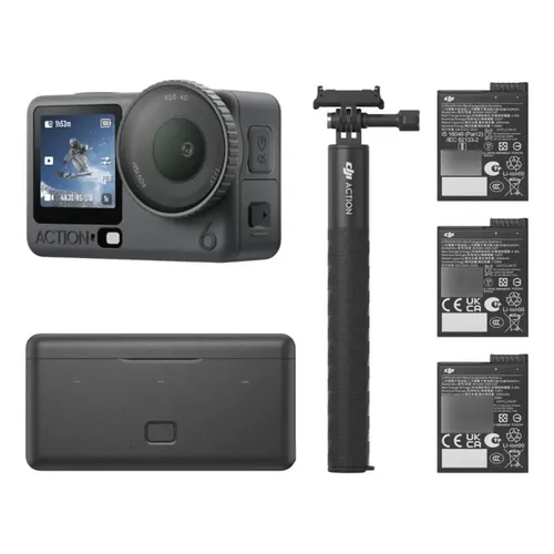 Câmera De Ação Dji Osmo Action 6 Adventure Combo 4k120/38mp Preto