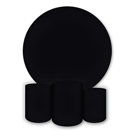 Painel Redondo E Capas De Cilindro Sublimado Liso