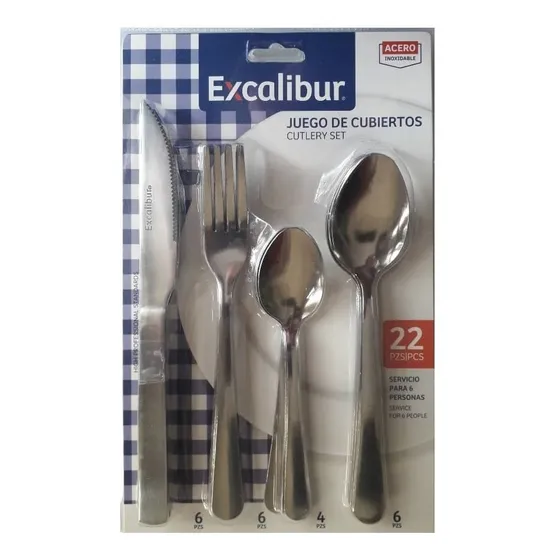 Juego De Cubiertos En Acero Inoxidable