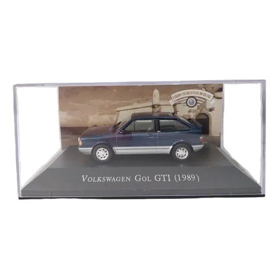 Miniatura Gol Gti 1989 Azul Volkswagen Barateirominis 1:43