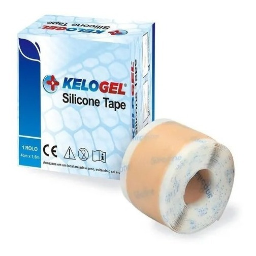 Silicone Tape Kelogel Médico Hospitalar 1,50mx4cm Rolo Silicone Tape Kelogel Médico Hospitalar 1,50mx4cm Rolo