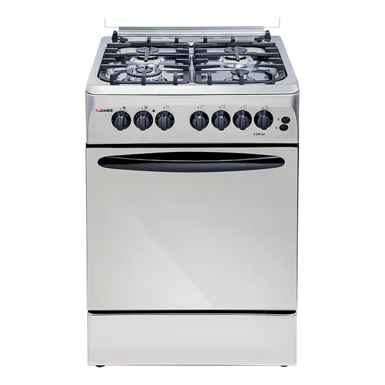 Cocina A Gas James C 325 G2 Inox Timer Parrillas De Hierro Color Gris