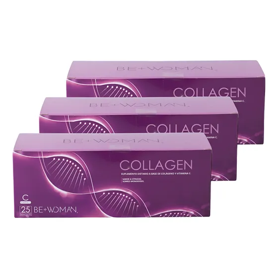 Combo X3 Colágeno Hidrolizado Be Woman 75 Sobres Cítricos