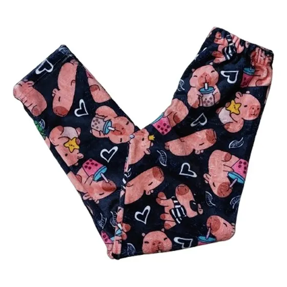 Pantalon Pijama Soft Polar Simil Peluche Dibujos Animado