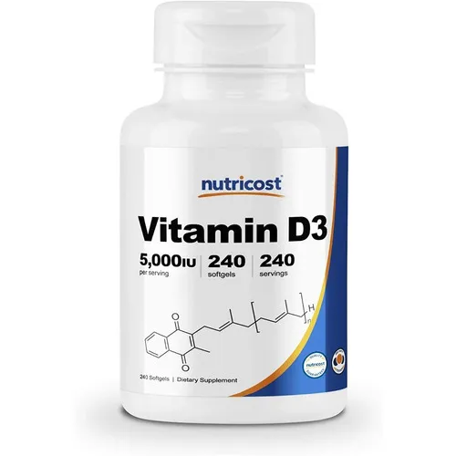 Vitamina D3 Nutricost 5,000iu 240 Porciones Eg D26 Sabor Sin Sabor