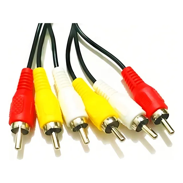 Cable Audio/vídeo Av, Rca 1,5 M, Macho Video Dvd Tv Lcd Led
