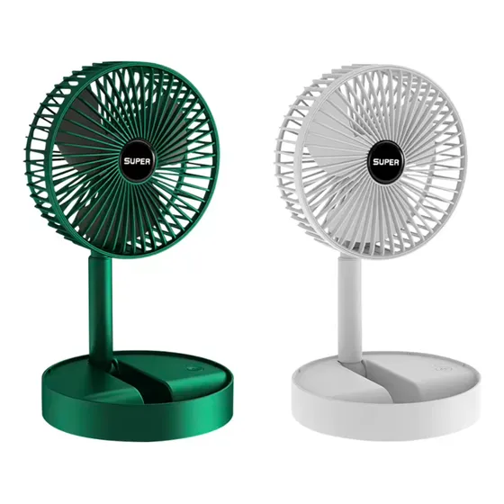 Ventilador De Mesa Recargable Ajustable  Y Plegable