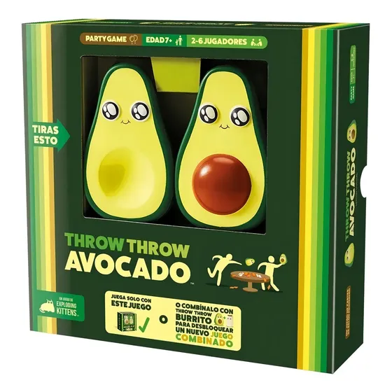 Juego de Mesa Throw Throw Avocado de Exploding Kittens para Toda la Familia | Cuotas sin interés