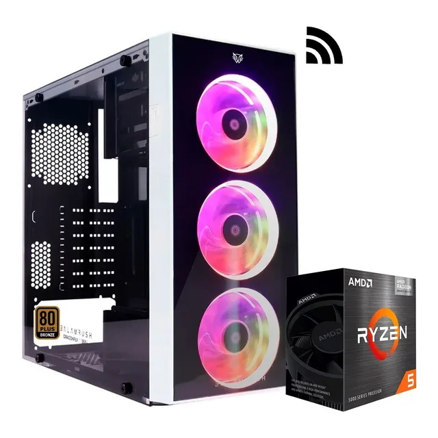Pc Gamer Rgb Ryzen 5600g Ram 32gb Ddr4  Fuente 80+ B550 Wifi