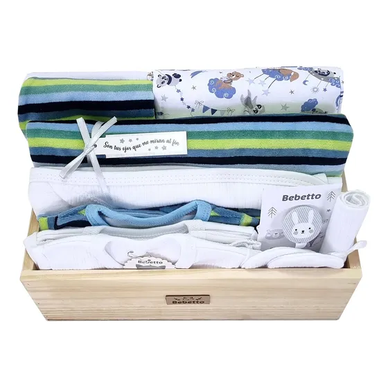 Ajuar Plush Recién Nacido Invierno. Box 15 Piezas