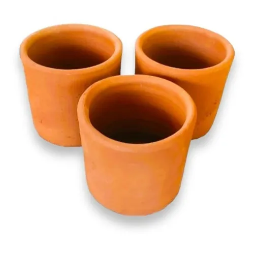 Maceteros De Greda 15x15. Pack 3 Unid. Jardín Del Carmen. Color Terracota