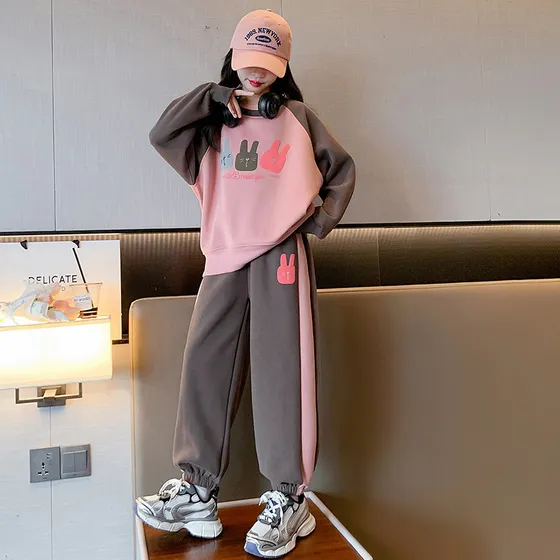 Conjunto De Sudadera Casual Para Niña De Primavera Y Otoño D