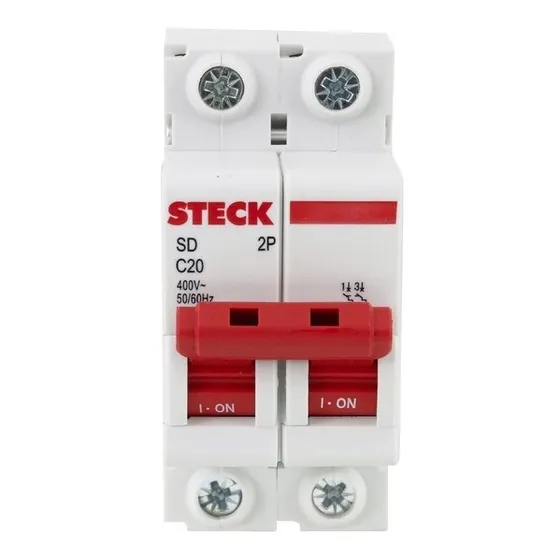 Disjuntor Bipolar 2p Din Sd Curva C De 20a  Steck