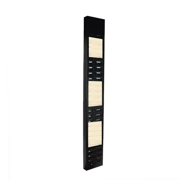 Prolami - Reloj Checador Porta Tarjetero Negro Metálico