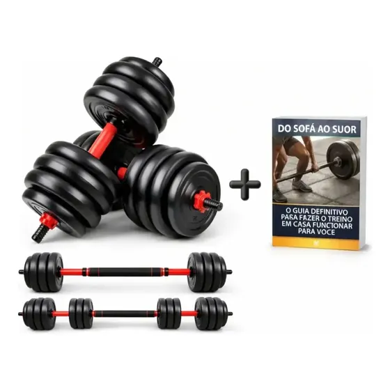 Foto do produto: Kit de halteres 6 em 1 até 40 kg