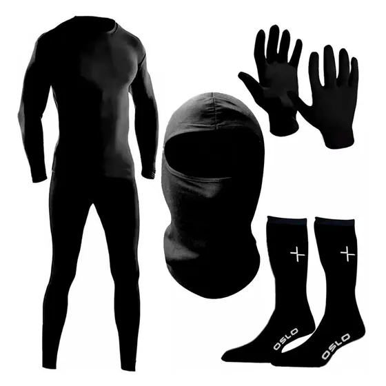 Kit Conjunto Termico Guantes Pasamontaña Medias Guantes Fas