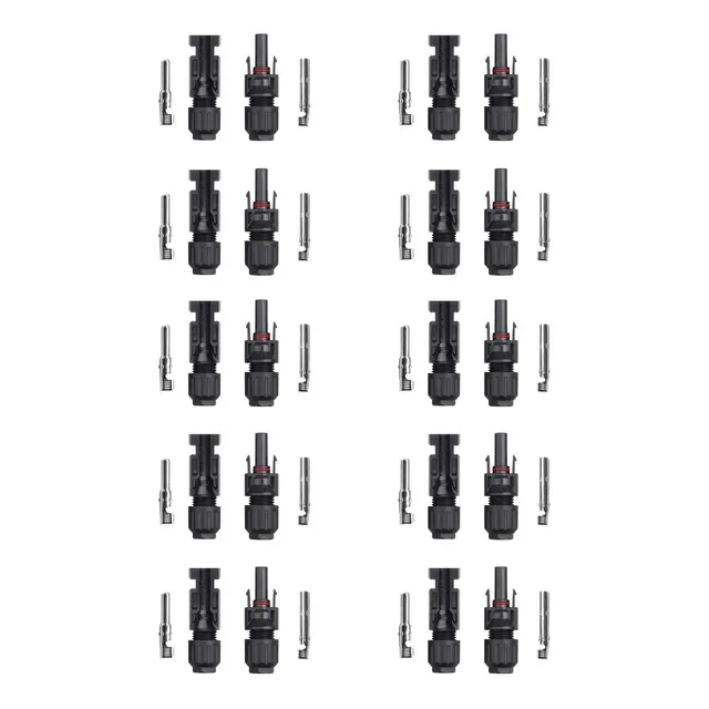 Pack De 10 Conectores De Empalme Mc4 Para Paneles Solares