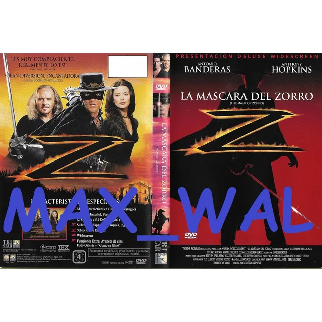 La Máscara Del Zorro Dvd Antonio Banderas Anthony Hopkins