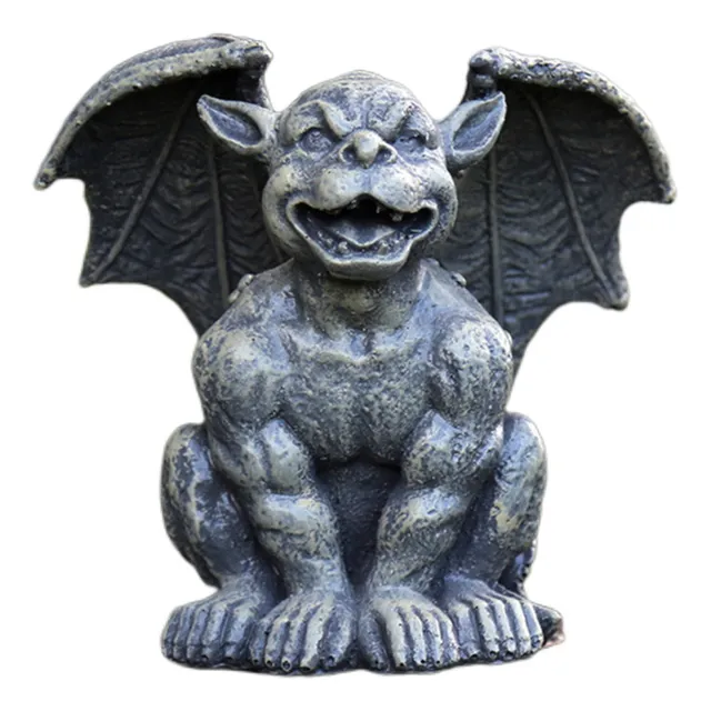 Xc Estatua De Gárgola 12x12x17cm Risa