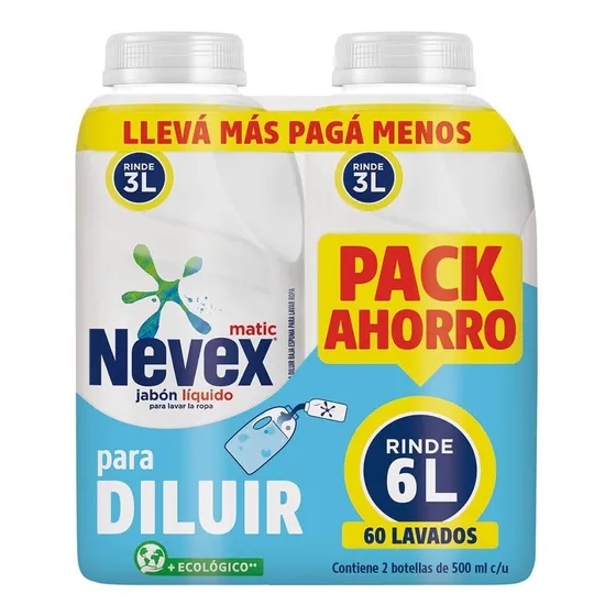 Nevex Liquido Para Diluir 500ml Pack X2 Rinde 6lt 25%dto