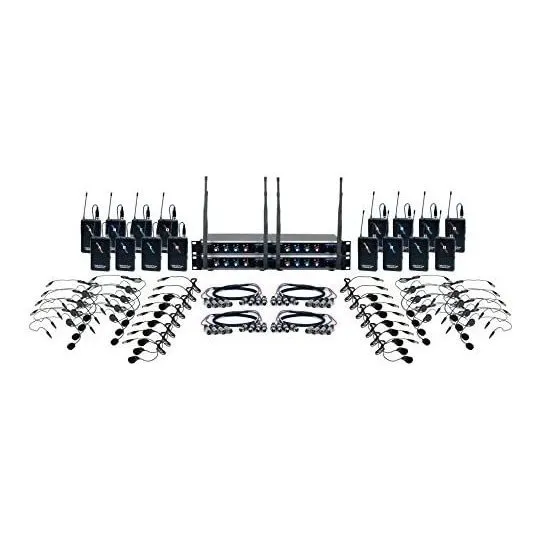 Sistema De Micrófono Vocopro Uhf Inalámbrico 16ch -negro