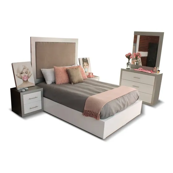 Recamara Honduras Minimalista Matrimonial Cabecera Tocador