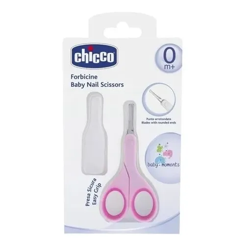 Tijera Para Uñas Recién Nacidos Color Rosa