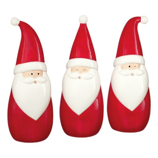 Set 3 Santa Claus De Cerámica Figura Decorativa Navideña Set 3 Santa Claus De Cerámica Figura Decorativa Navideña
