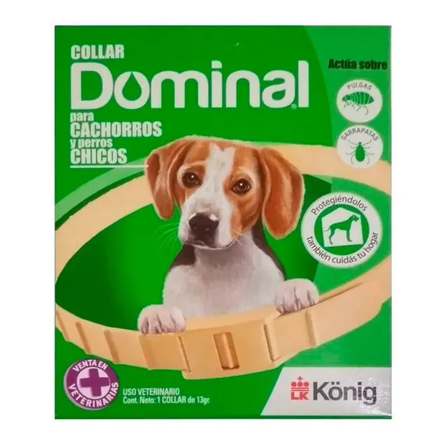 Collar Antipulgas Dominal Chico 0 A 5kg + Pate