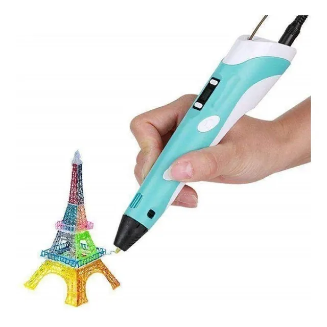 Lápiz De Impresión 3d Modelado Plastico Abs Pla Lcd Azul