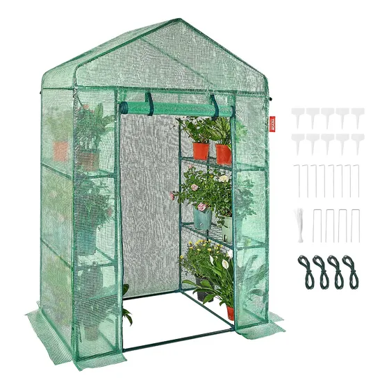 Invernadero A Ras De Suelo Vevor 141 X 74 X 205 Cm Con Estan